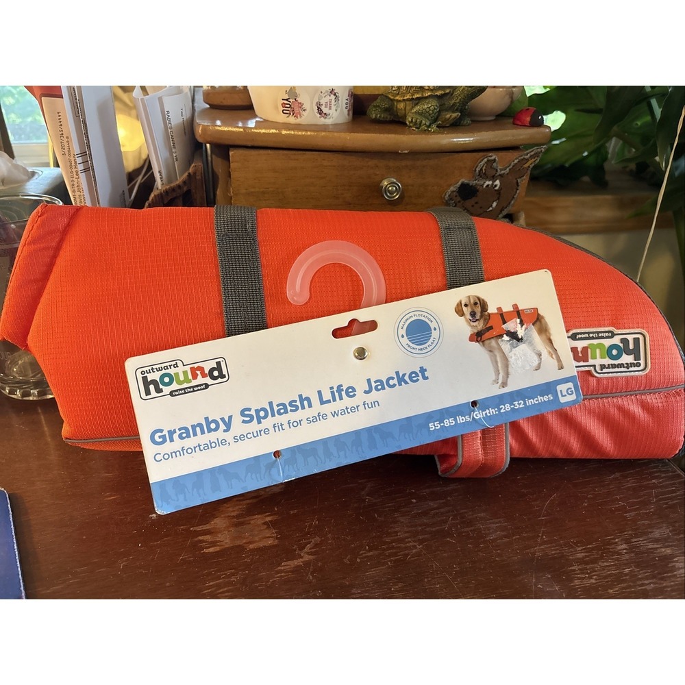 Outward Hound - Dog Life Jacket - K9 Granby Splash Orange Large *NEW*